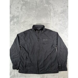 Columbia Jacket Men's XL Black Venture Creek Lightweight Full Zip